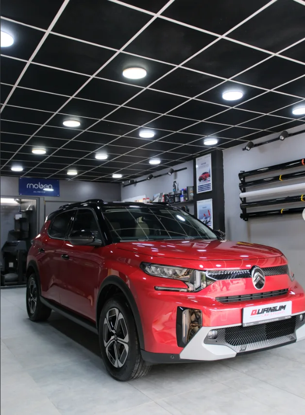 Citroën ë-C3 PPF kaplama sonrası ön görünüm, Quantum Car Studio stüdyo